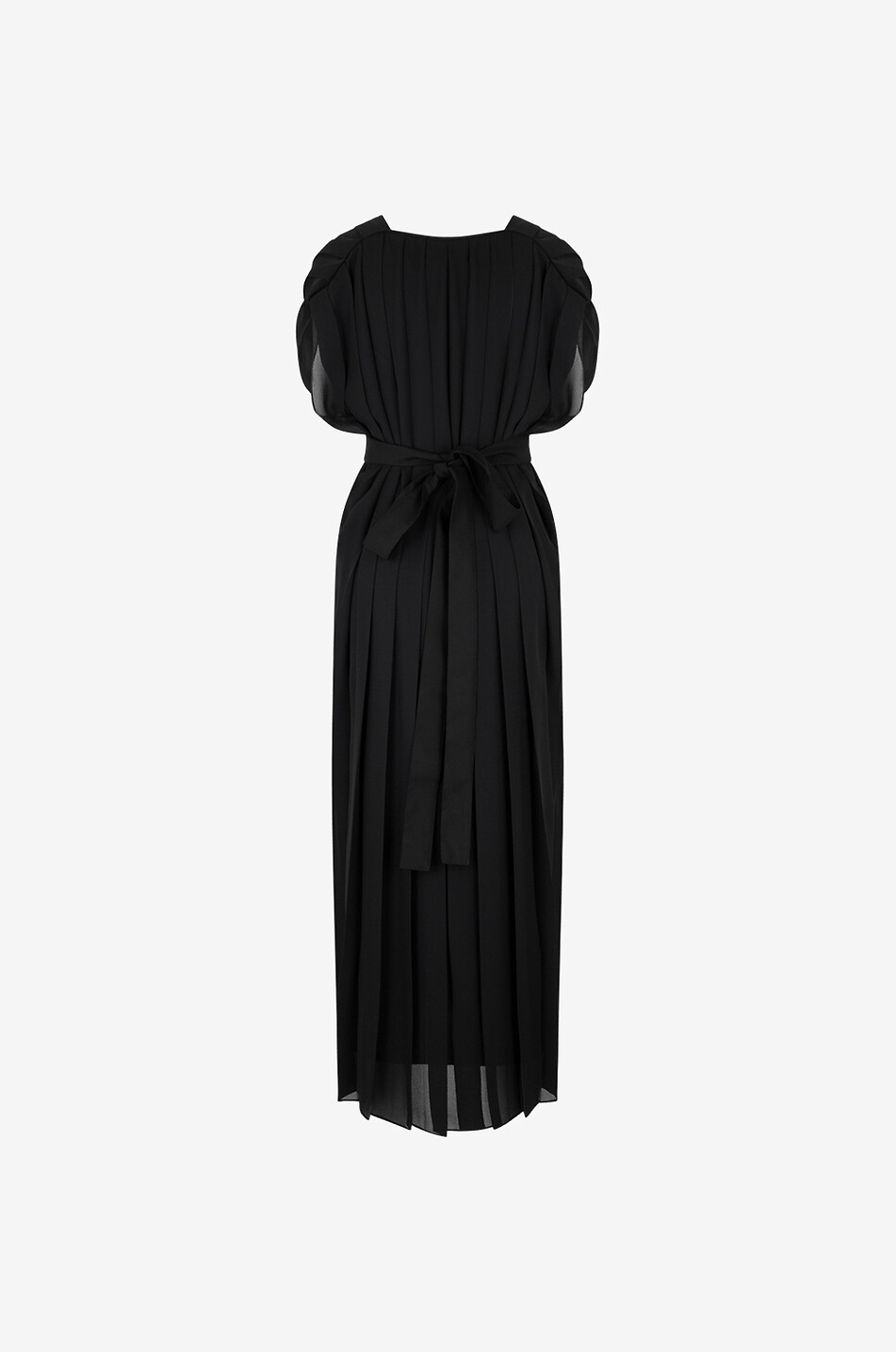 FABIANA FILIPPI Pleated georgette midi dress Women BLACK 2