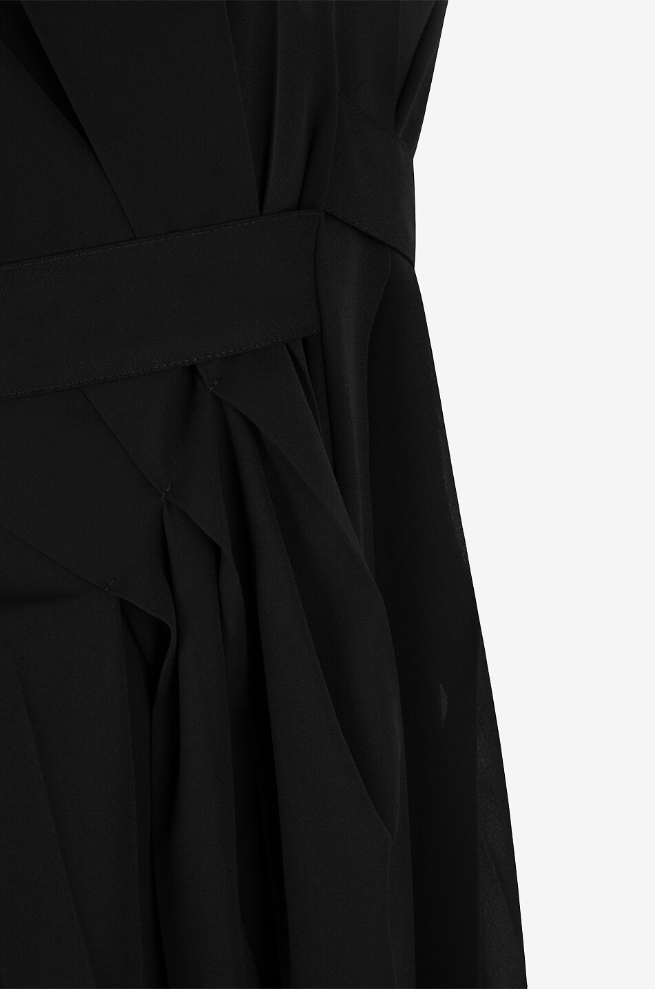 FABIANA FILIPPI Pleated georgette midi dress Women BLACK 6