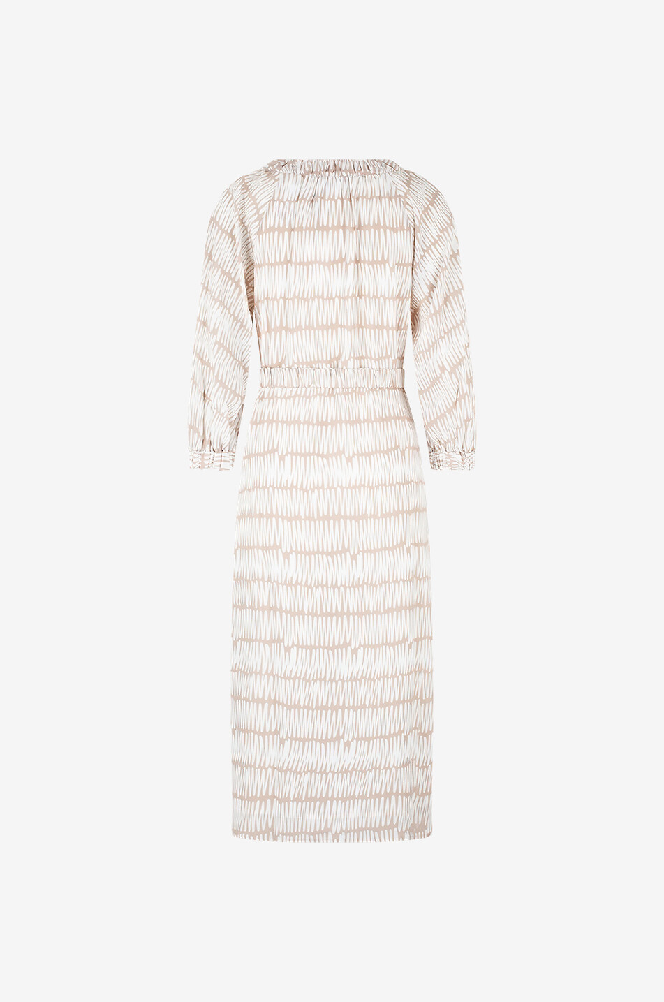 Midi-Seidenkleid mit Zickzackmotiven Mattea