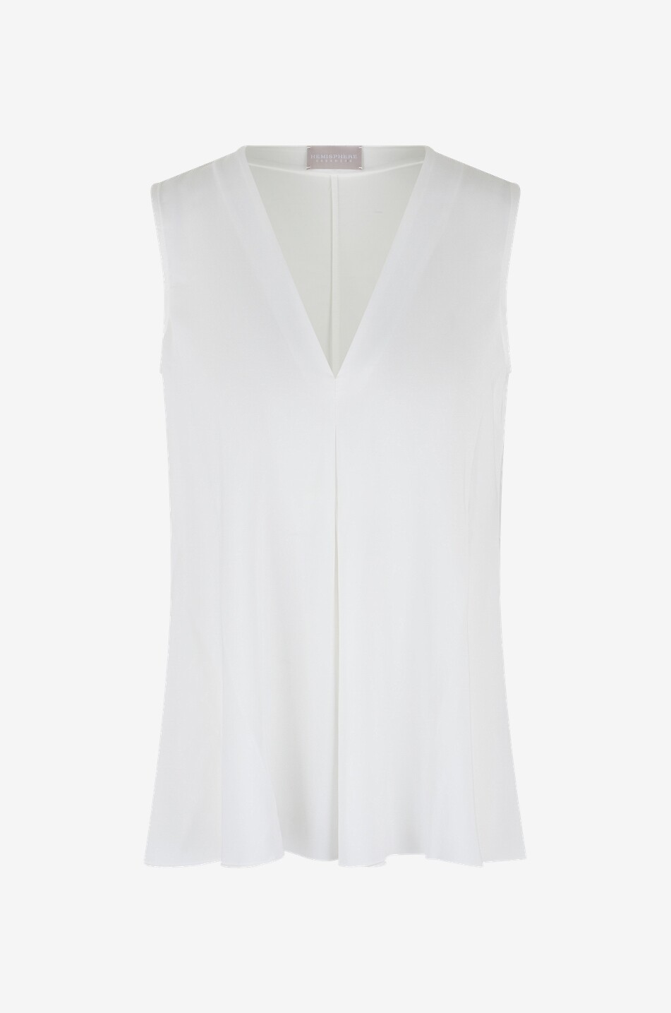 Top trapèze sans manches en crêpe Solina