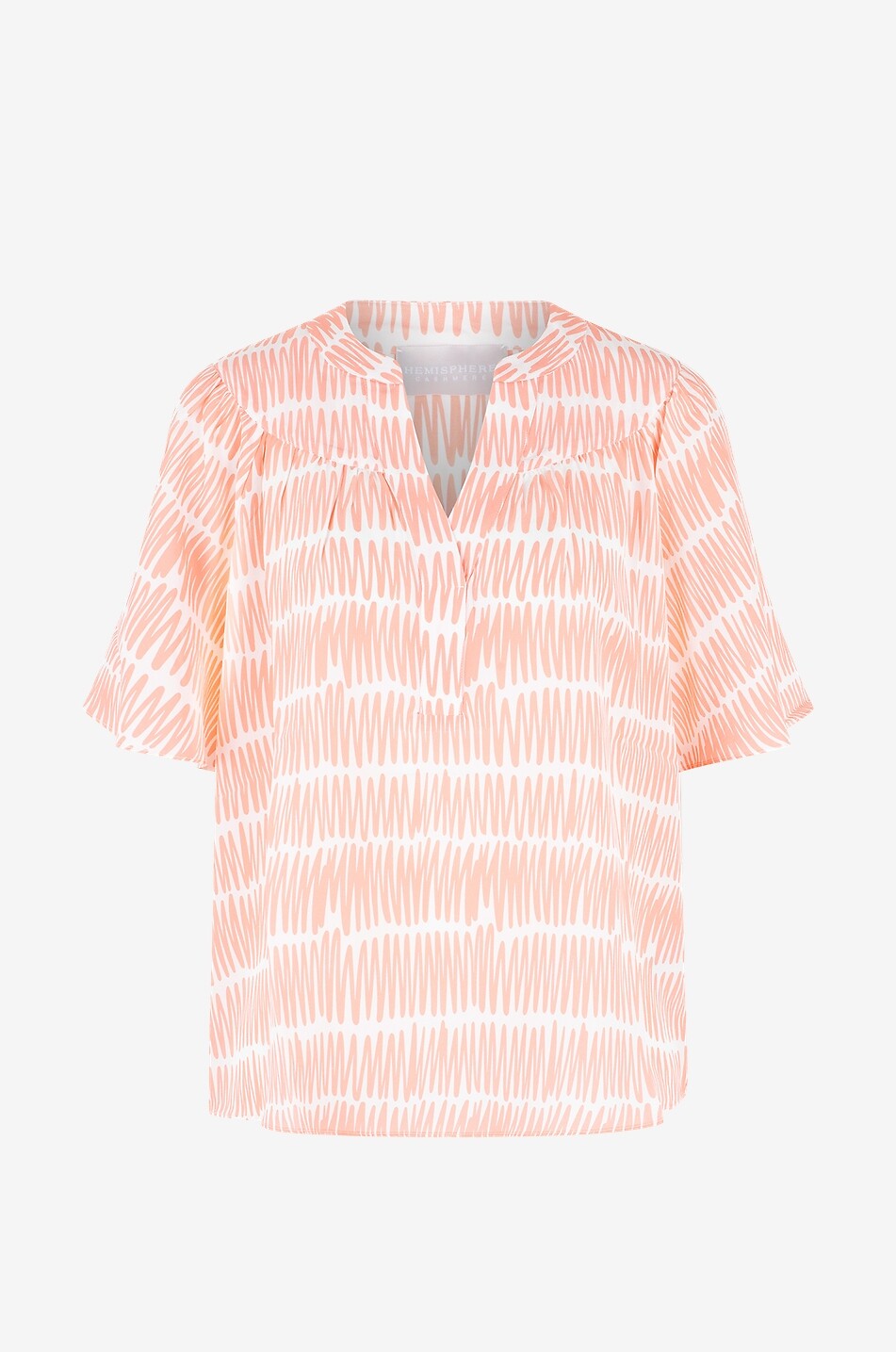 Kurzarm-Bluse aus Seide Muriel
