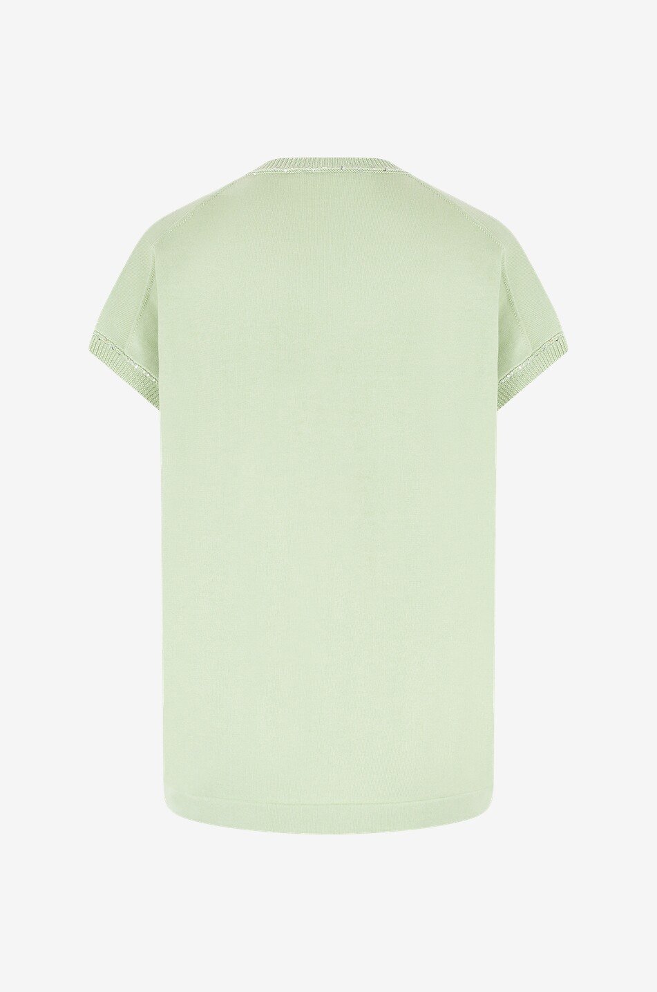 FABIANA FILIPPI Pull sans manches ample en coton orné de sequins Femme VERT MOYEN 2