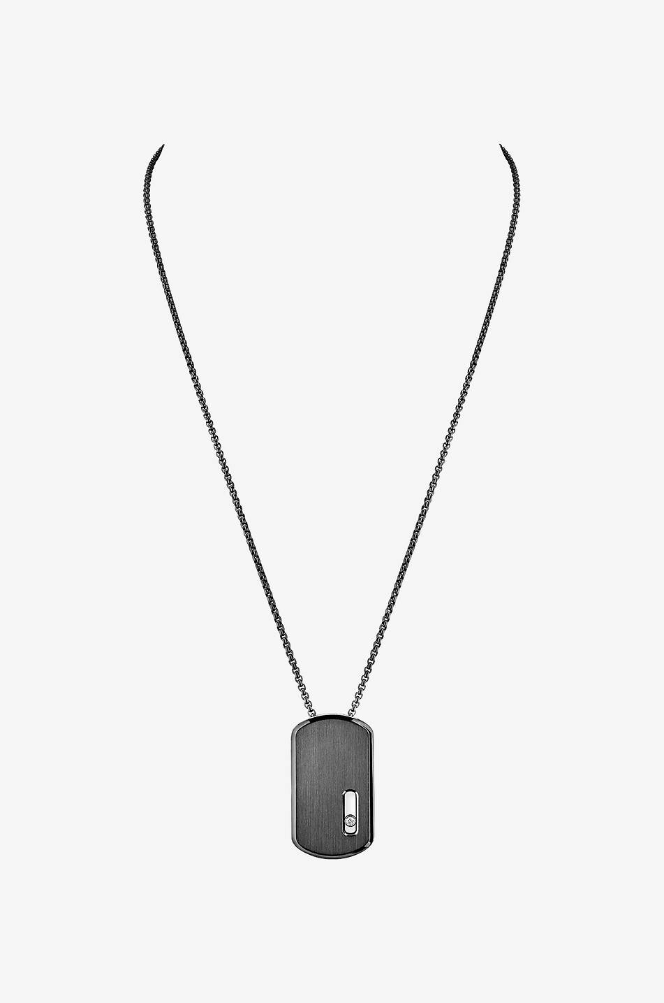 MESSIKA Graphit-Titan-Halskette mit Diamant Move Titanium GM Damen SCHWARZ 1