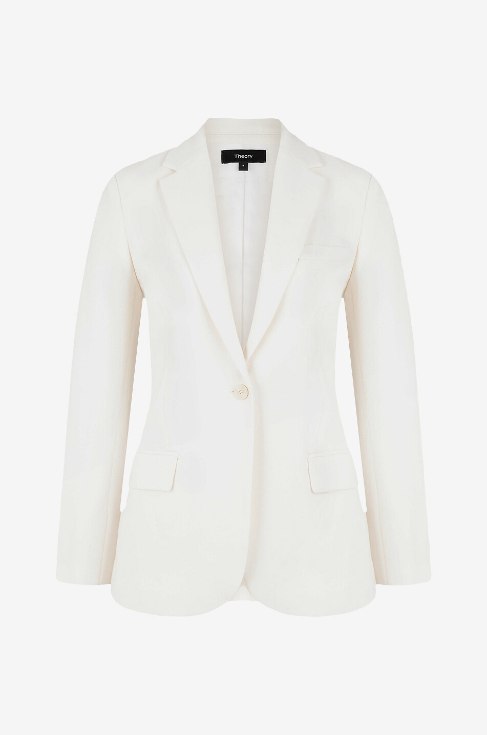 THEORY Staple Blazer B slim-fit single-breasted jacket in crepe Women EGGSHELL 1