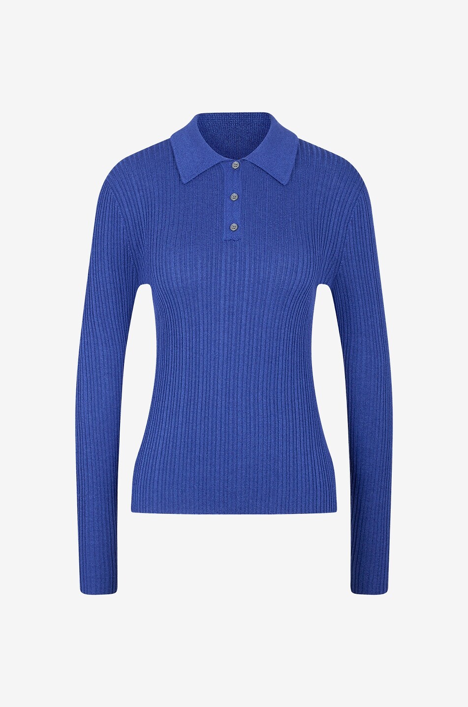 Schmales Rippstrick-Polohemd