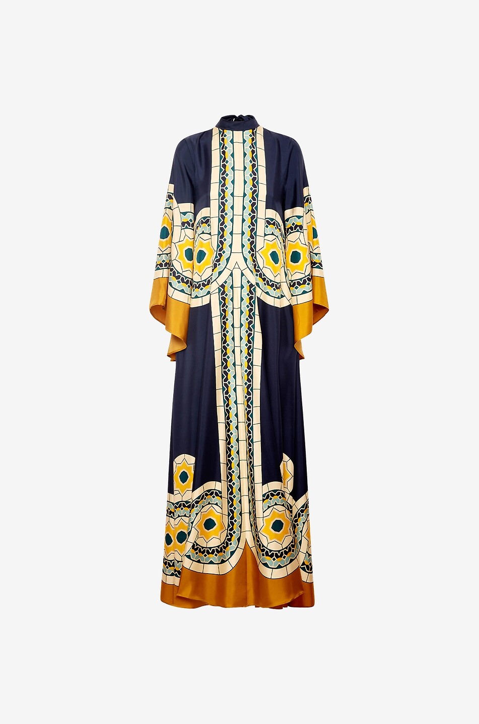 LA DOUBLEJ Maxikleid aus Seide Magnifico Mudejar Placée Damen DUNKELBLAU 1
