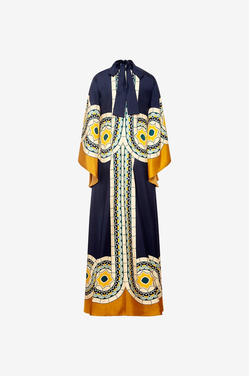 LA DOUBLEJ Maxikleid aus Seide Magnifico Mudejar Placée Damen DUNKELBLAU 2