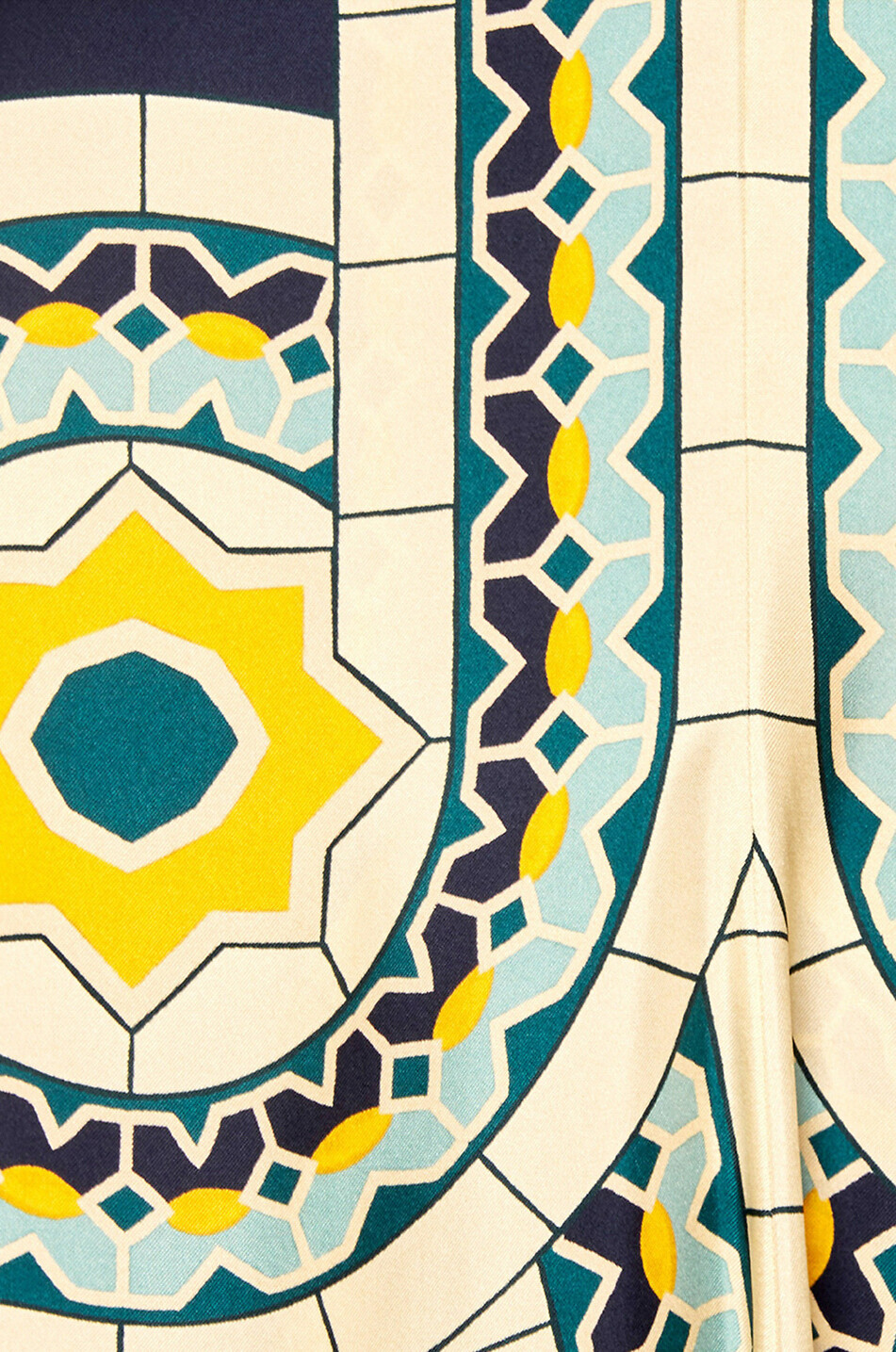LA DOUBLEJ Maxikleid aus Seide Magnifico Mudejar Placée Damen DUNKELBLAU 3