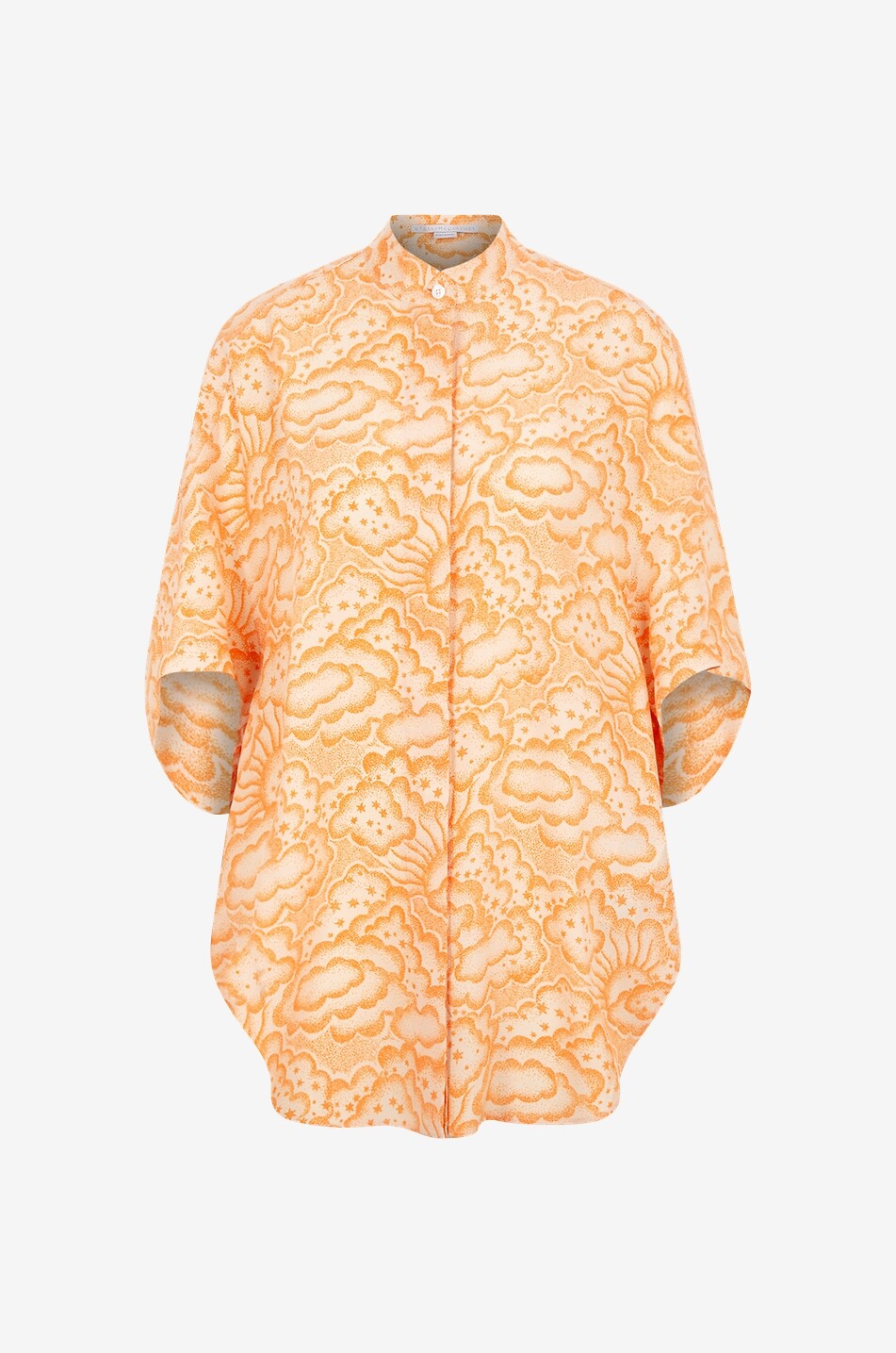 Cloud Print organic silk tunic shirt