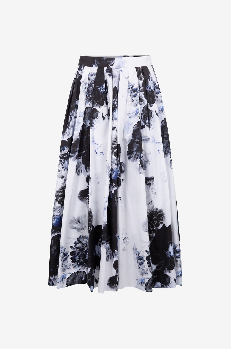 Flared floral midi skirt best sale