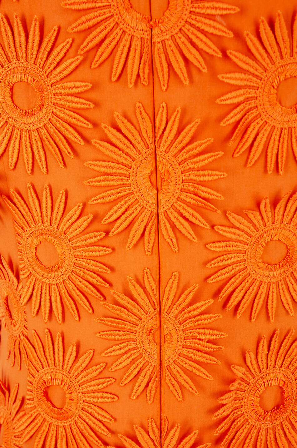 AKRIS PUNTO Mini robe trapèze en coton à applications florales Femme ORANGE 3
