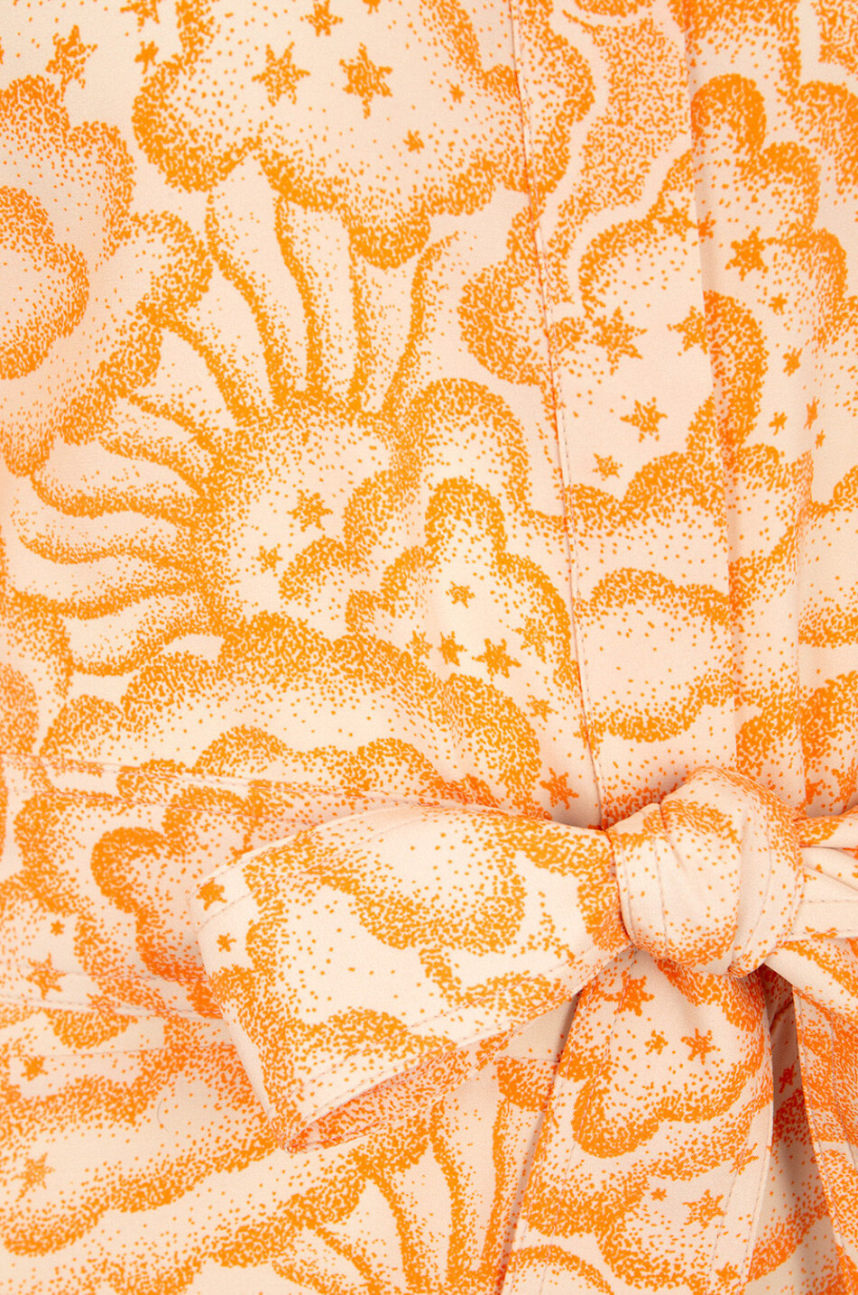 STELLA McCARTNEY Robe chemise midi en soie bio Cloud Print Femme ORANGE 3