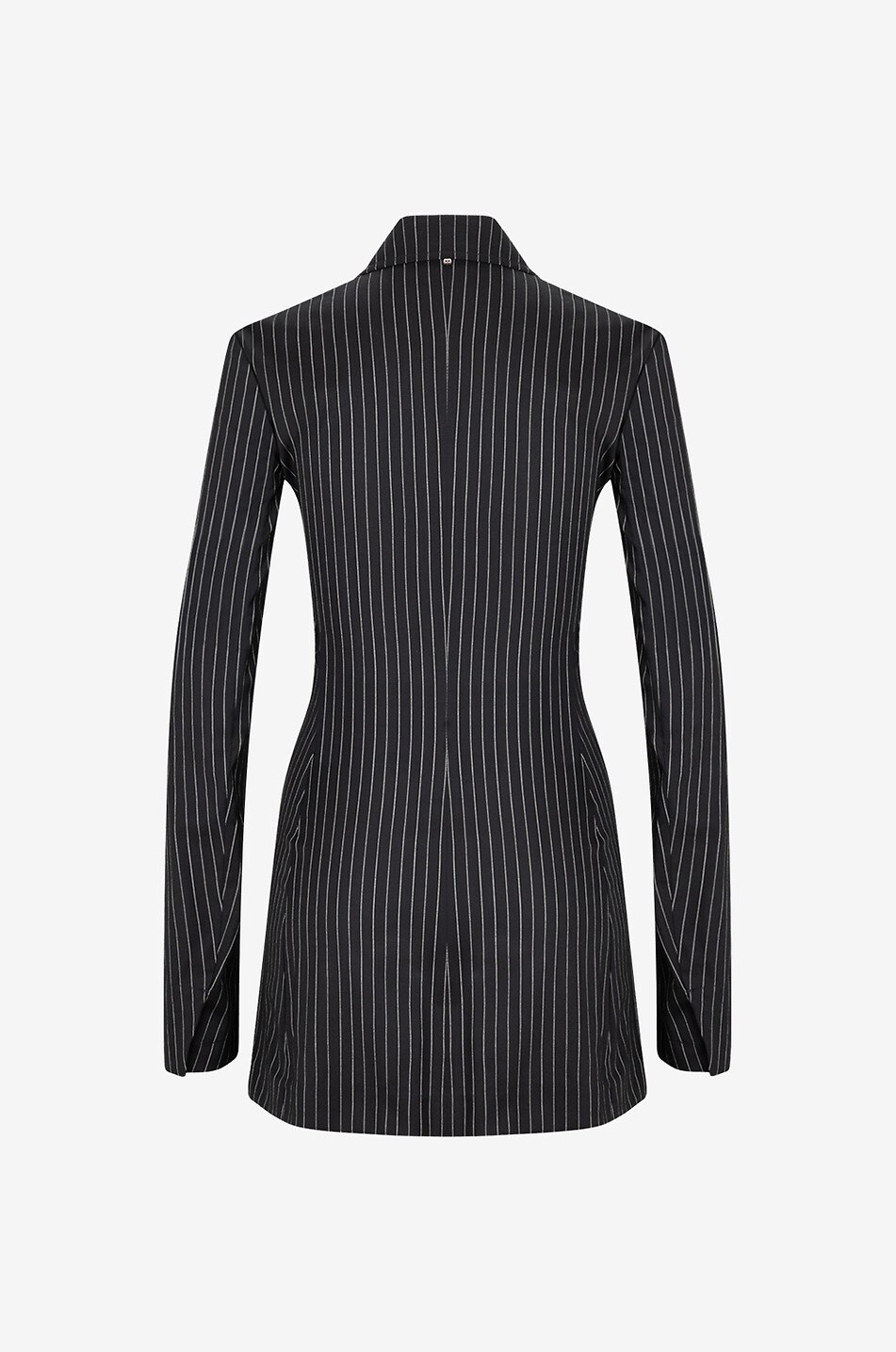 SPORTMAX Lange taillierte gestreifte Bluse Bisso Damen BLAU 2