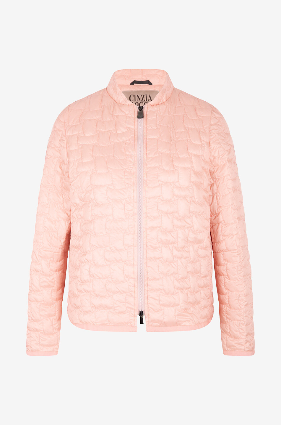 Doudoune légère à col montant matelassage tressage