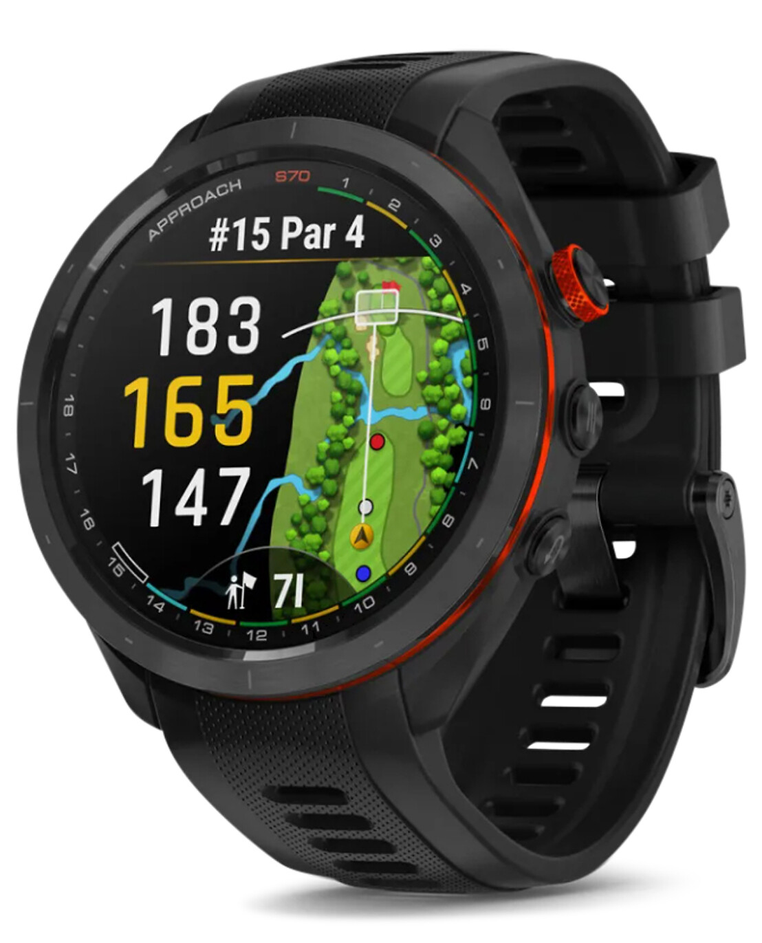 GARMIN GPS-Uhr für Golfer Approach S70 Unisex SCHWARZ 1