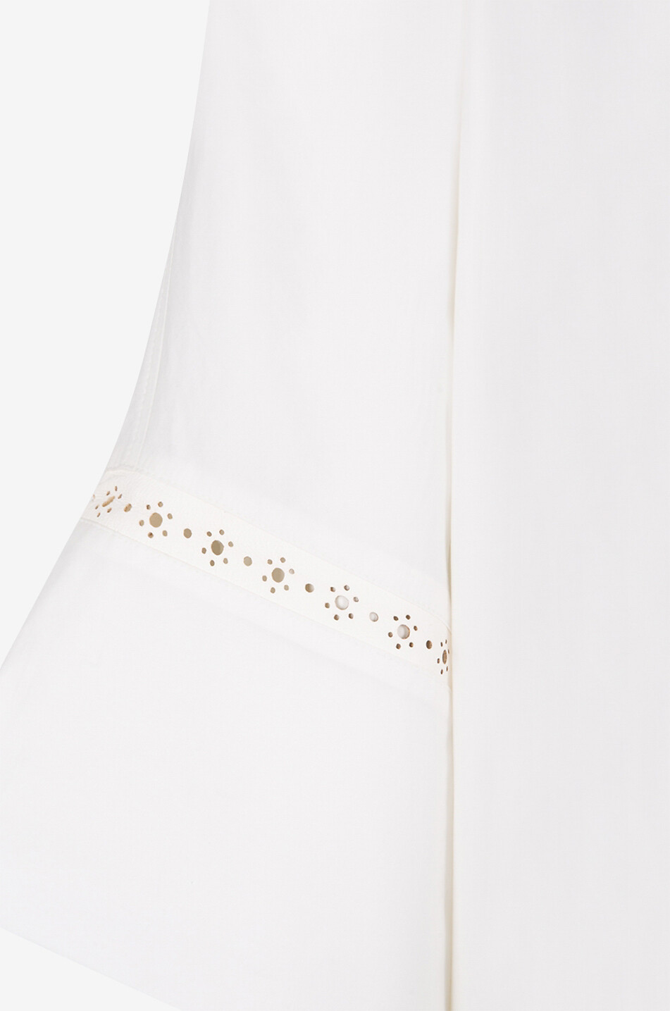 YVES SALOMON Midi-Tunikakleid aus Baumwolle mit Stickereien Damen CREMEFARBEN 3