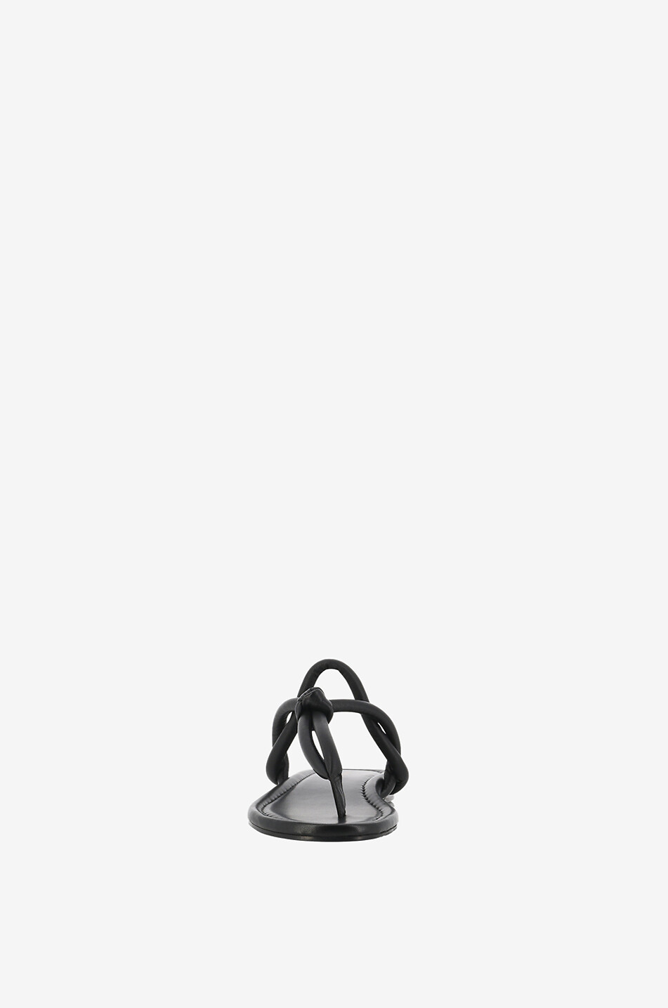 FABIANA FILIPPI Knot detail nappa leather flip-flops Women BLACK 2