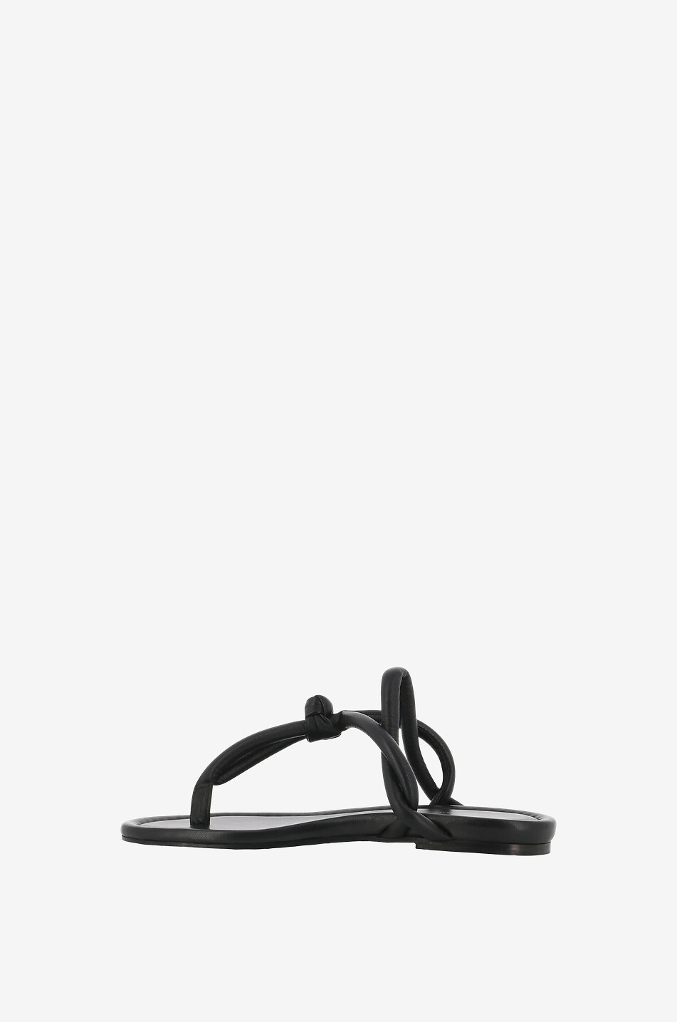 FABIANA FILIPPI Knot detail nappa leather flip-flops Women BLACK 4