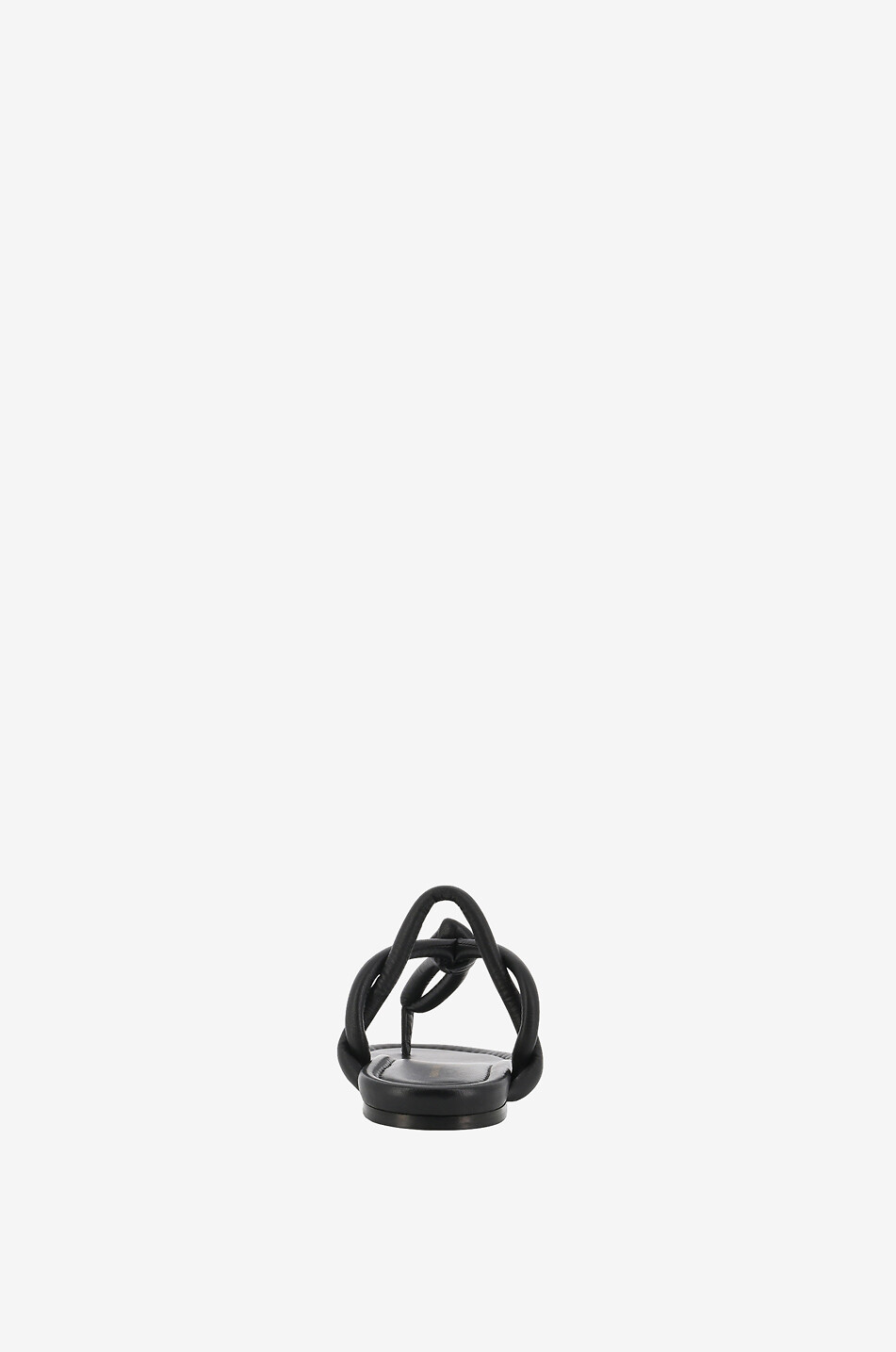 FABIANA FILIPPI Knot detail nappa leather flip-flops Women BLACK 5