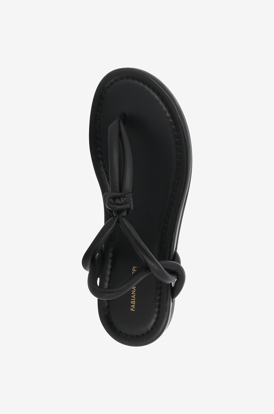 FABIANA FILIPPI Knot detail nappa leather flip-flops Women BLACK 6