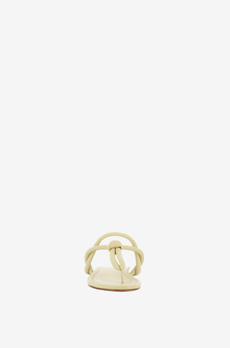 Flip-Flops aus gepolstertem Nappaleder mit Knoten