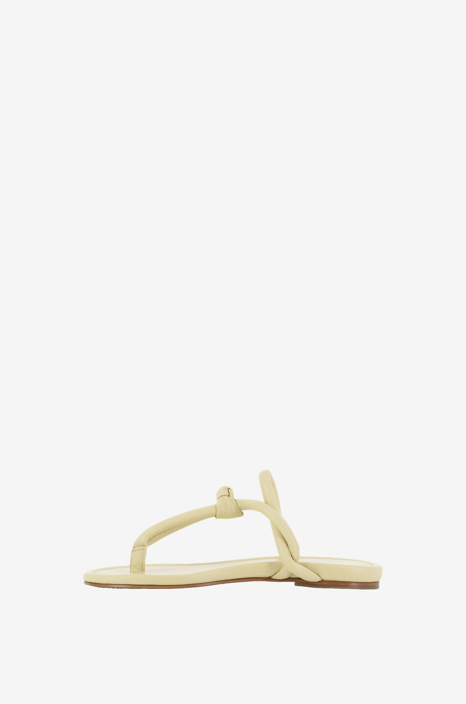 FABIANA FILIPPI Flip-Flops aus gepolstertem Nappaleder mit Knoten Damen MITTELGRÜN 3