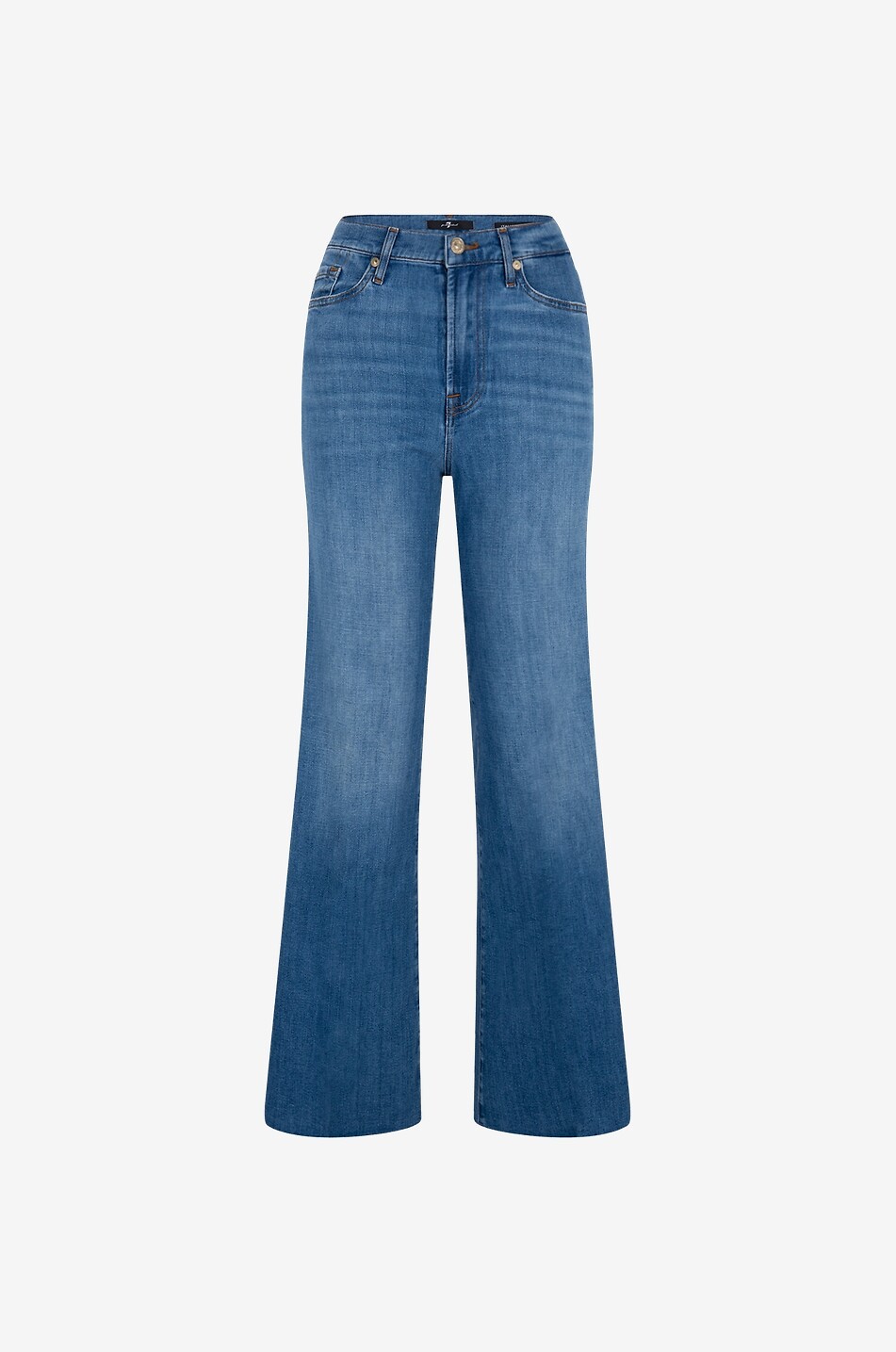 7 FOR ALL MANKIND Jeans mit ausgestelltem Bein aus Baumwolle Modern Dojo Tailorless Damen BLAU 1
