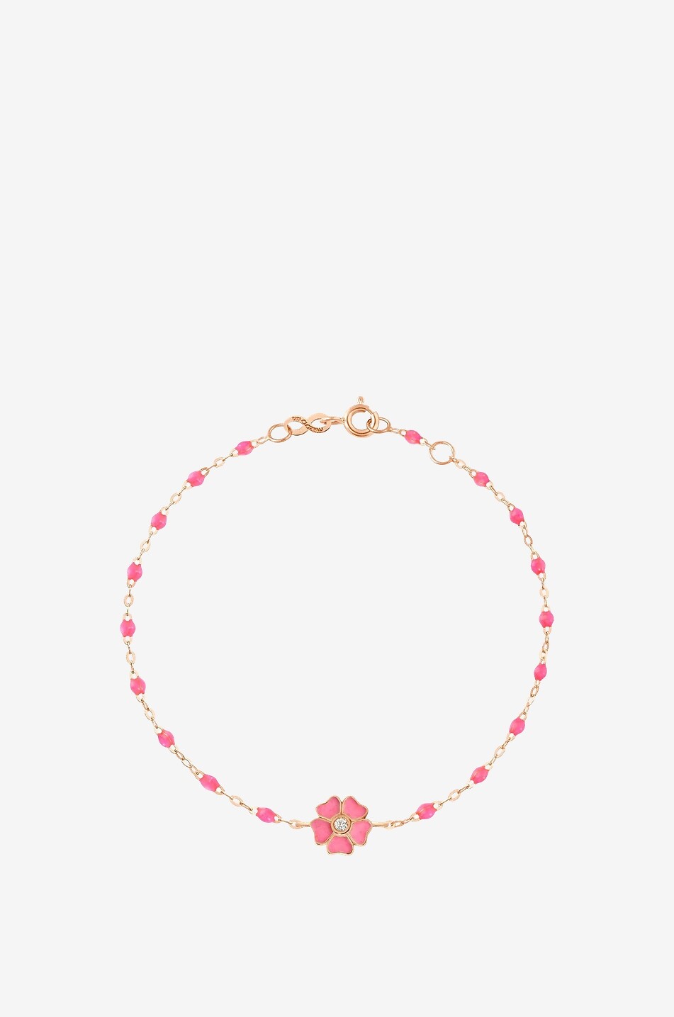 GIGI CLOZEAU Fleur Rose Fluo pink gold and diamond bracelet Women PINK 1