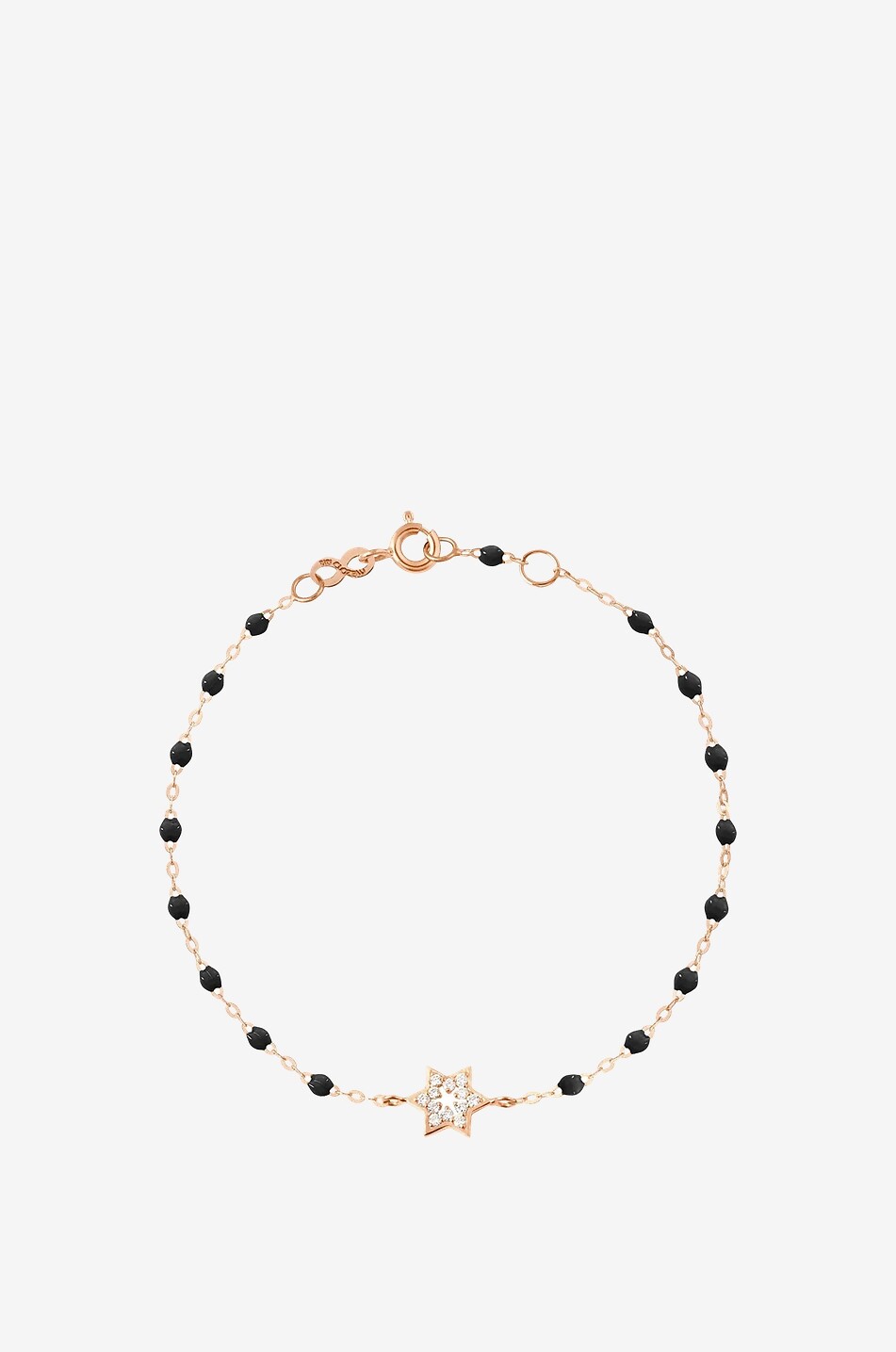 Roségold- und Diamantarmband Étoile de David Noir