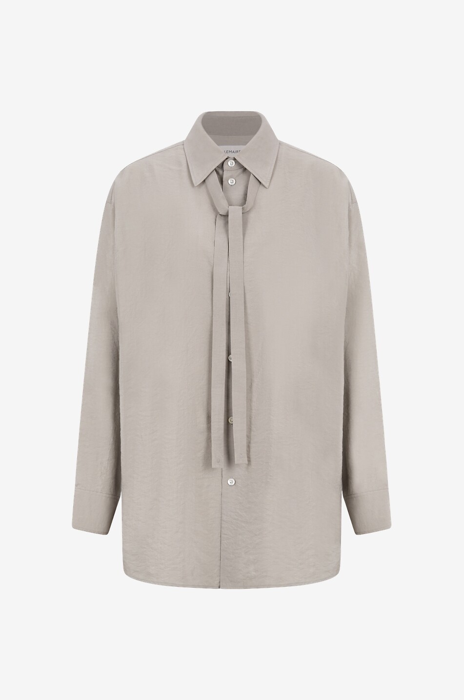 Oversize-Hemd aus Seidenmix mit Schluppe