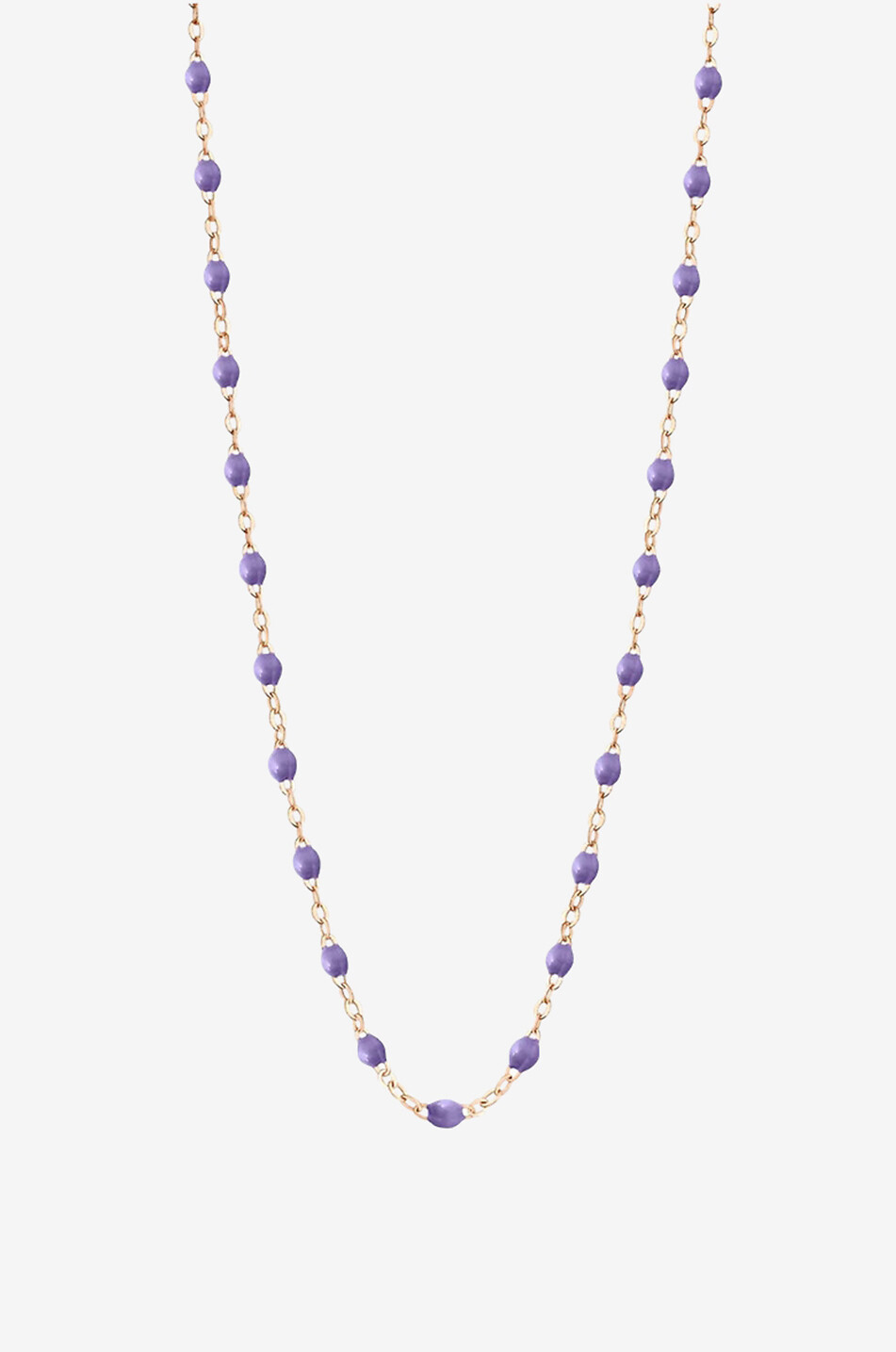 Collier en or rose et résine Classique Gigi Mauve