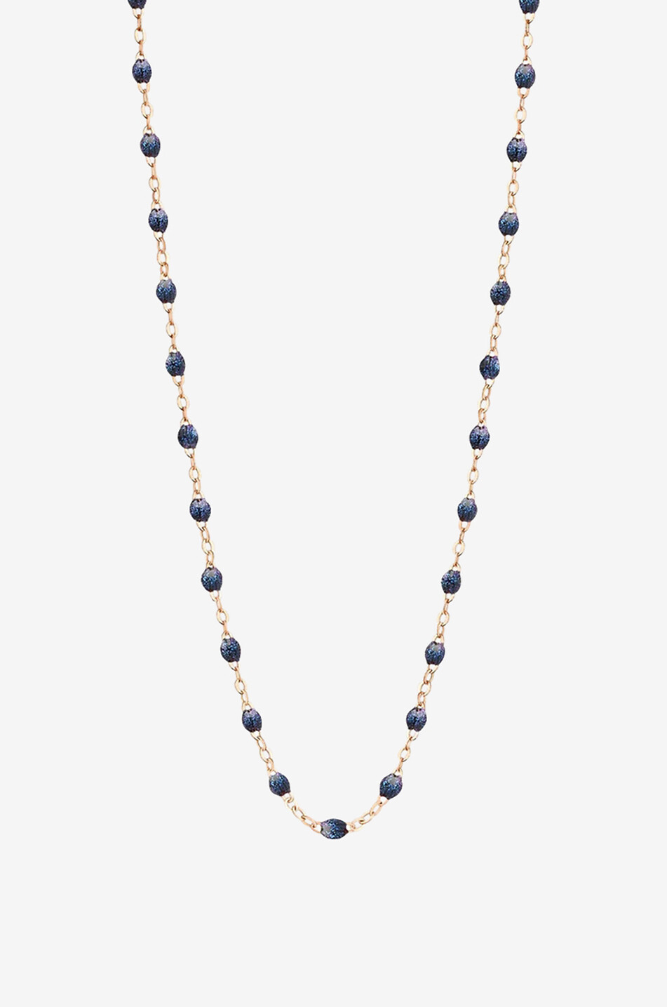GIGI CLOZEAU Classique Gigi Nuit pink gold and resin necklace Women BLUE 1