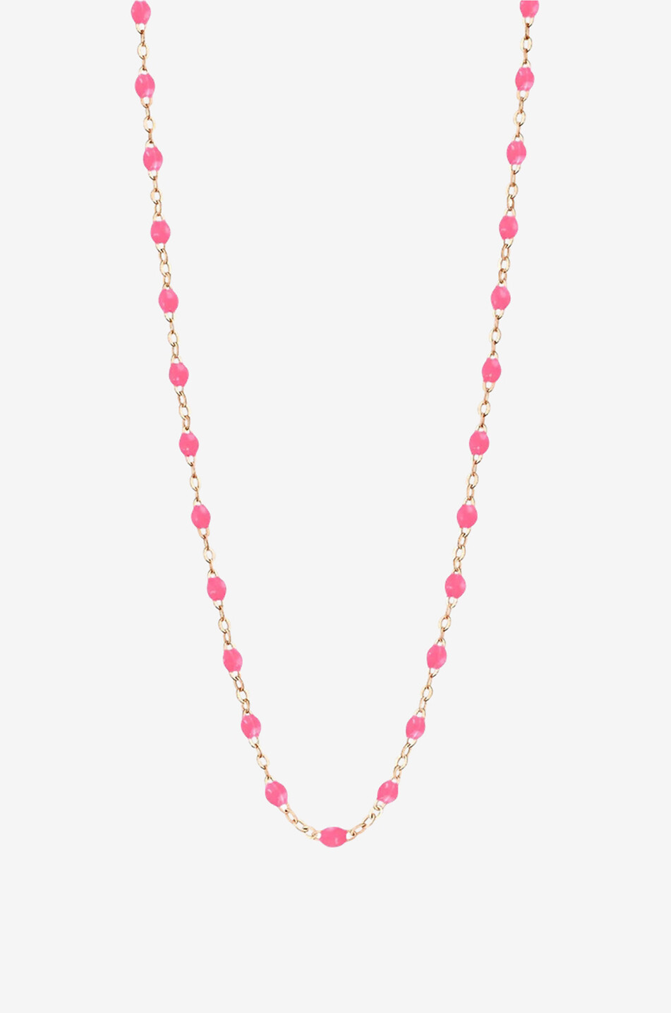 GIGI CLOZEAU Classique Gigi Rose Fluo pink gold and resin necklace Women MEDIUM PINK 1