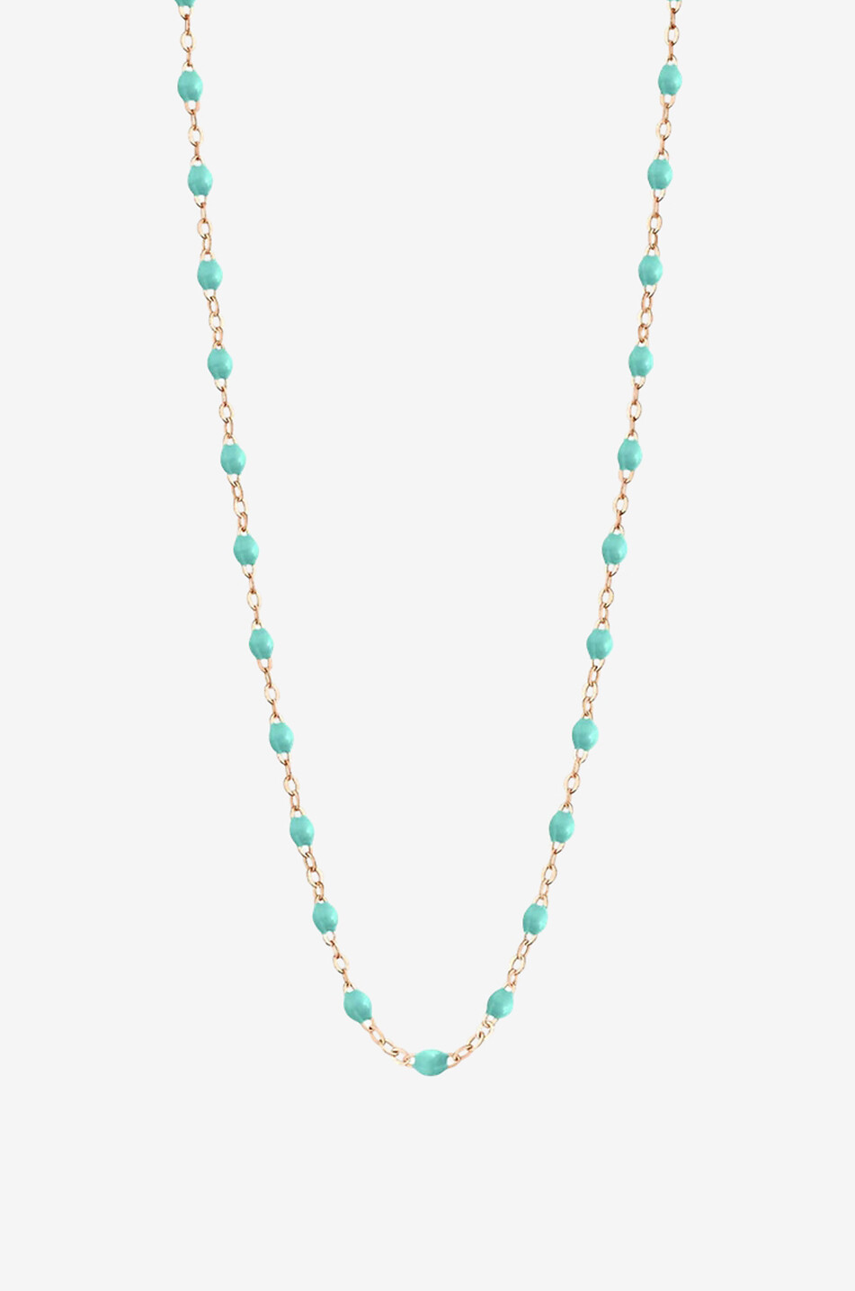 Classique Gigi Vert d'Eau pink gold and resin necklace
