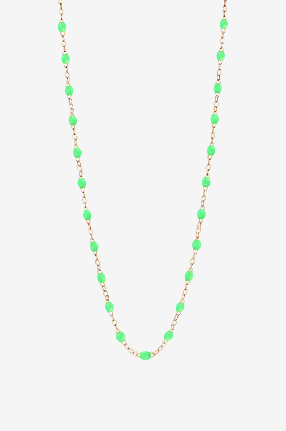 GIGI CLOZEAU Collier en or rose et résine Classique Gigi Vert Fluo Femme VERT 1
