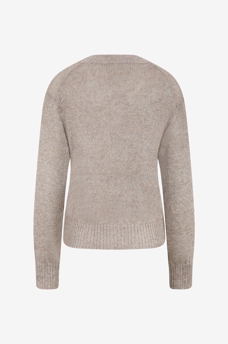 BRUNELLO CUCINELLI Sparkling V-neck lightweight mohair jumper Women GREY 2