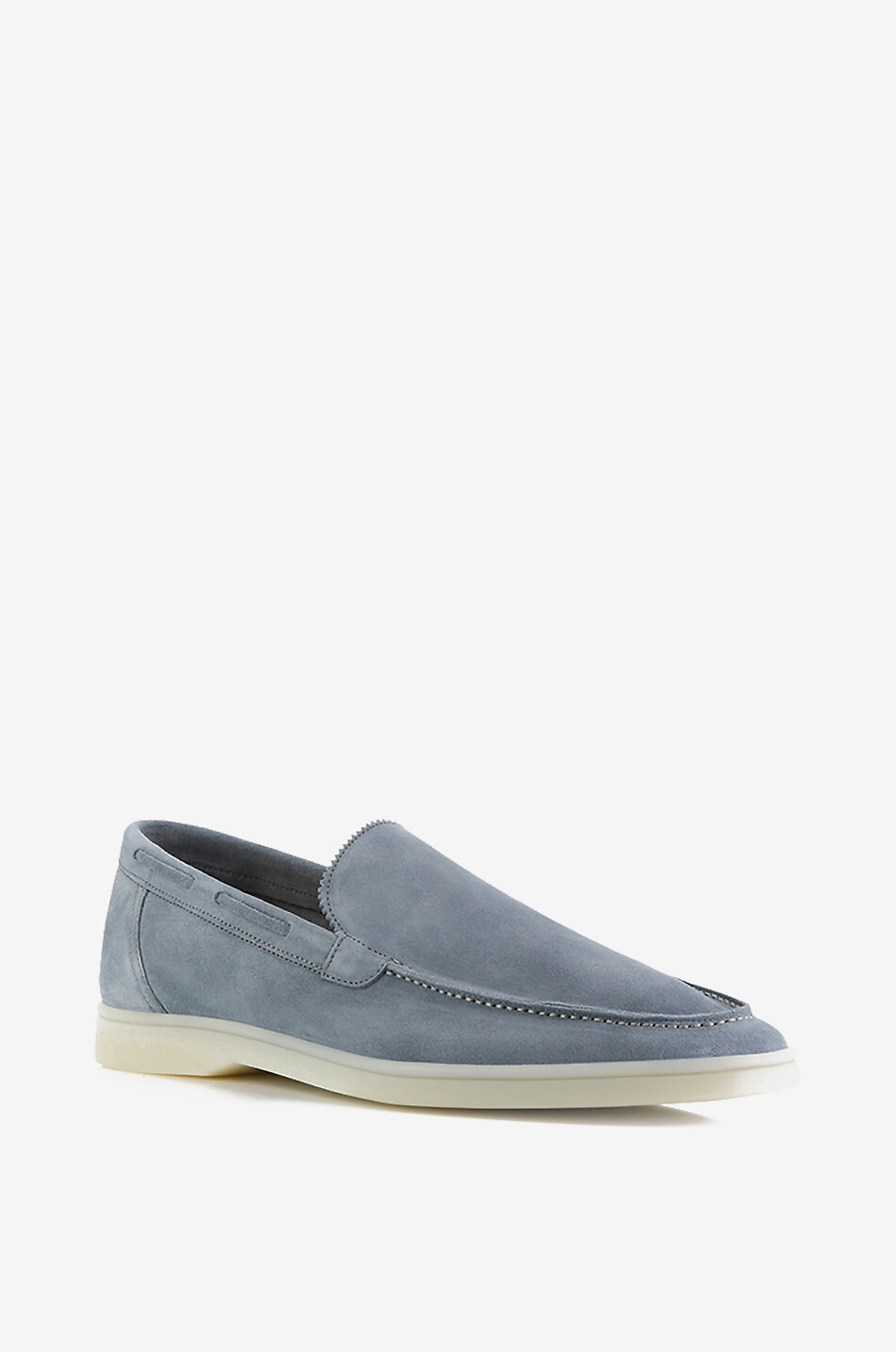 AURELIEN Yacht supple suede loafers Men LIGHT BLUE 1
