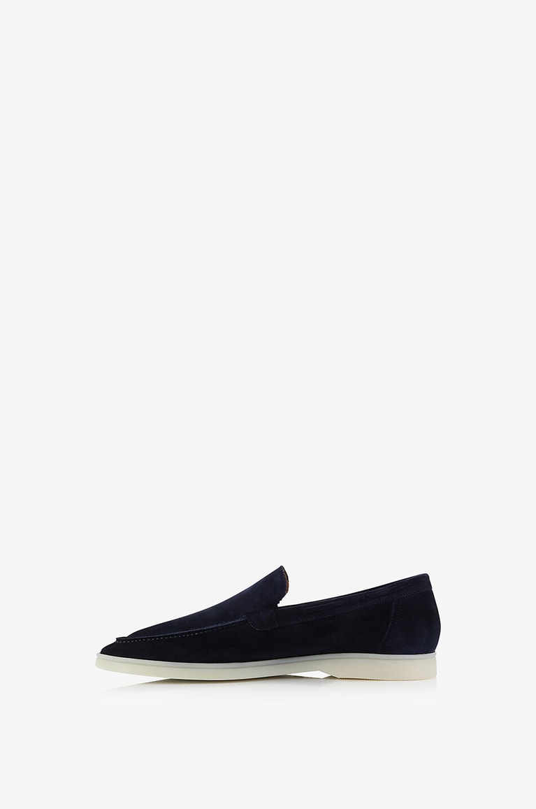 AURELIEN Yacht supple suede loafers Men DARK BLUE 3