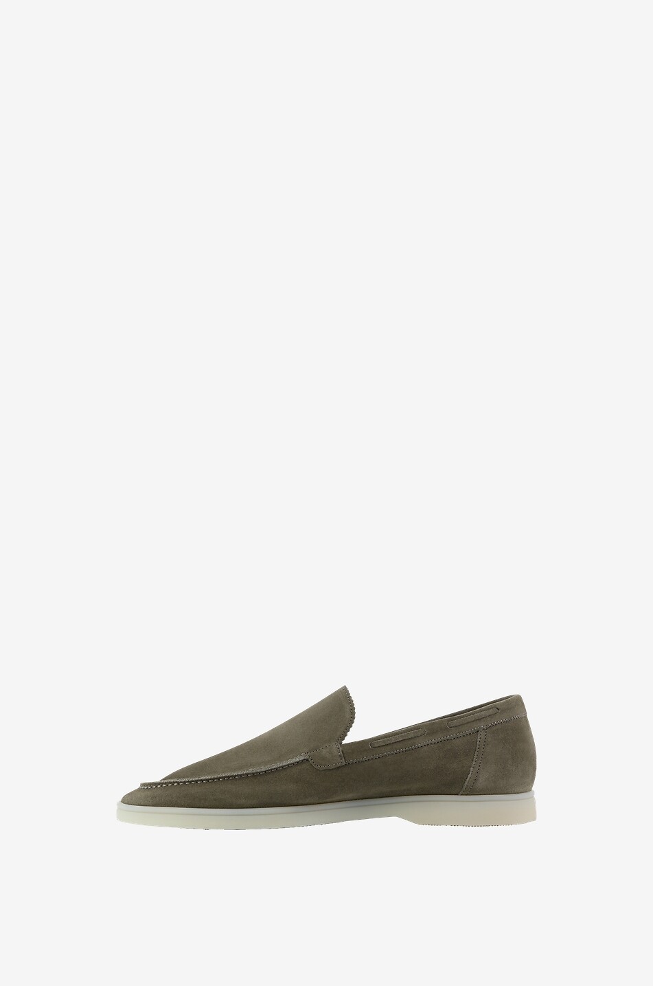 AURELIEN Mocassins en daim souple Yacht Homme KAKI 3