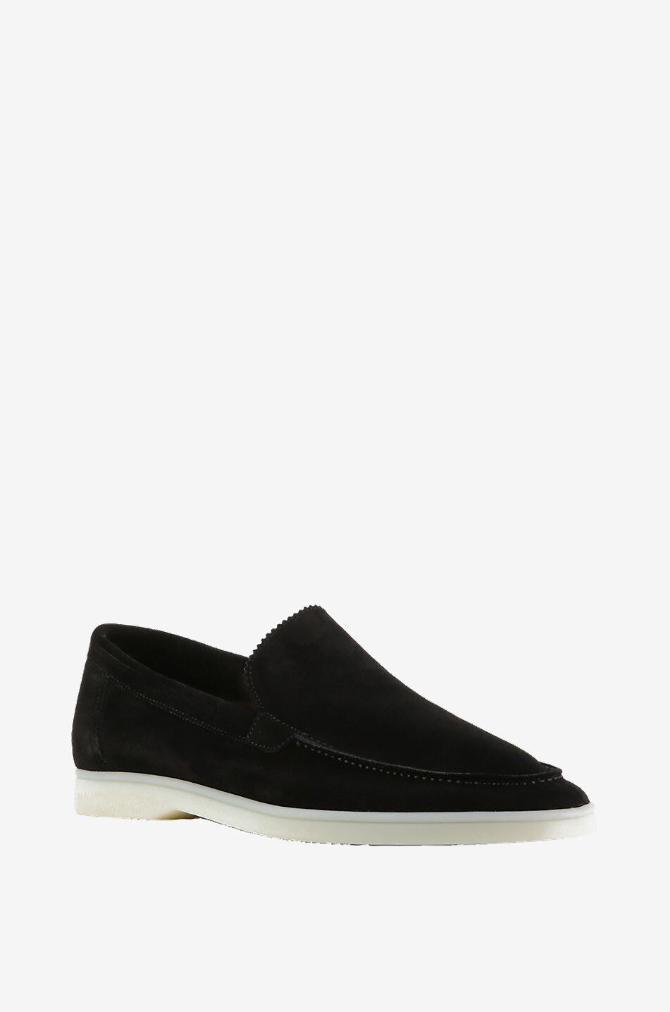AURELIEN Yacht supple suede loafers Men BLACK 1