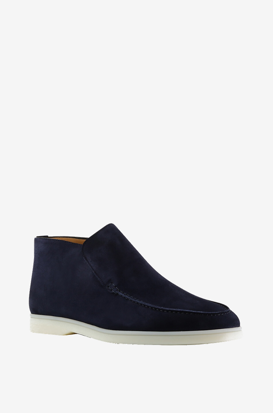 AURELIEN City high-top suede loafers Men DARK BLUE 1