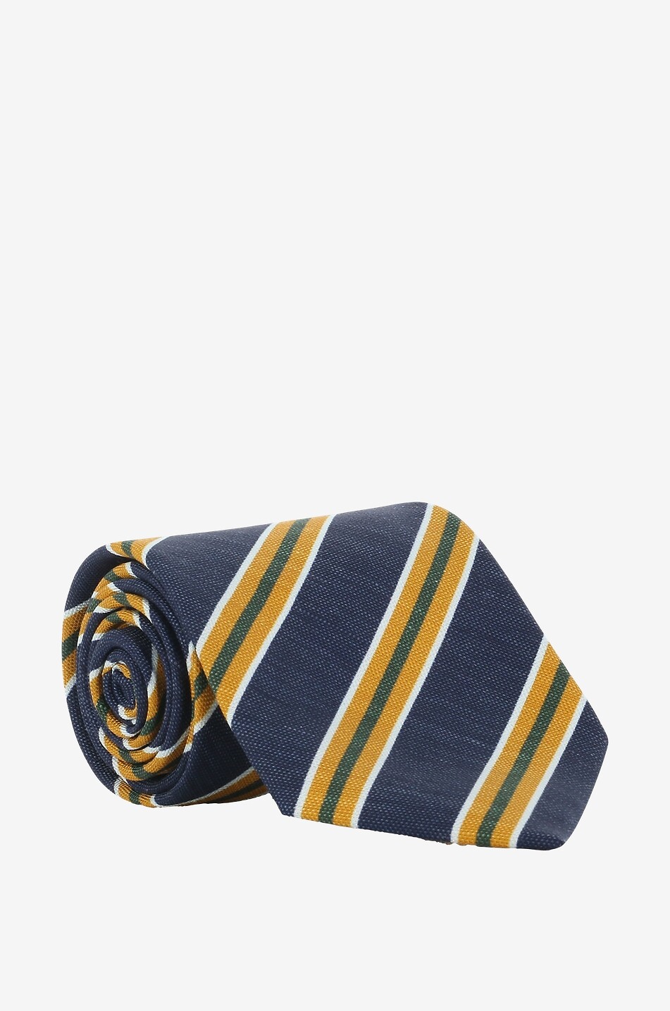 BIGI CRAVATTE Nilo silk and linen tie Men DARK BLUE 1