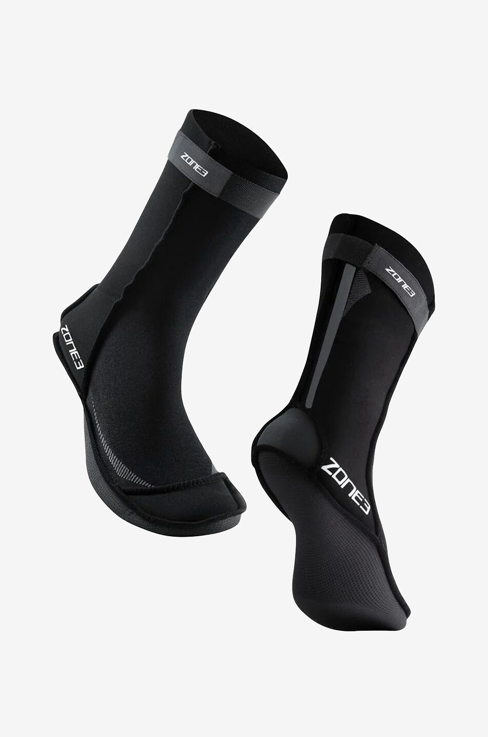 ZONE3 Surf- und Schwimmsocken aus Neopren Unisex SCHWARZ 1