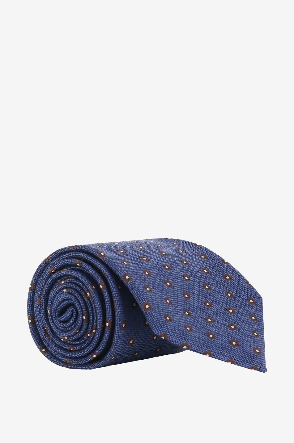 BIGI CRAVATTE Cravate en lin et soie Arno Homme BLEU MOYEN 1