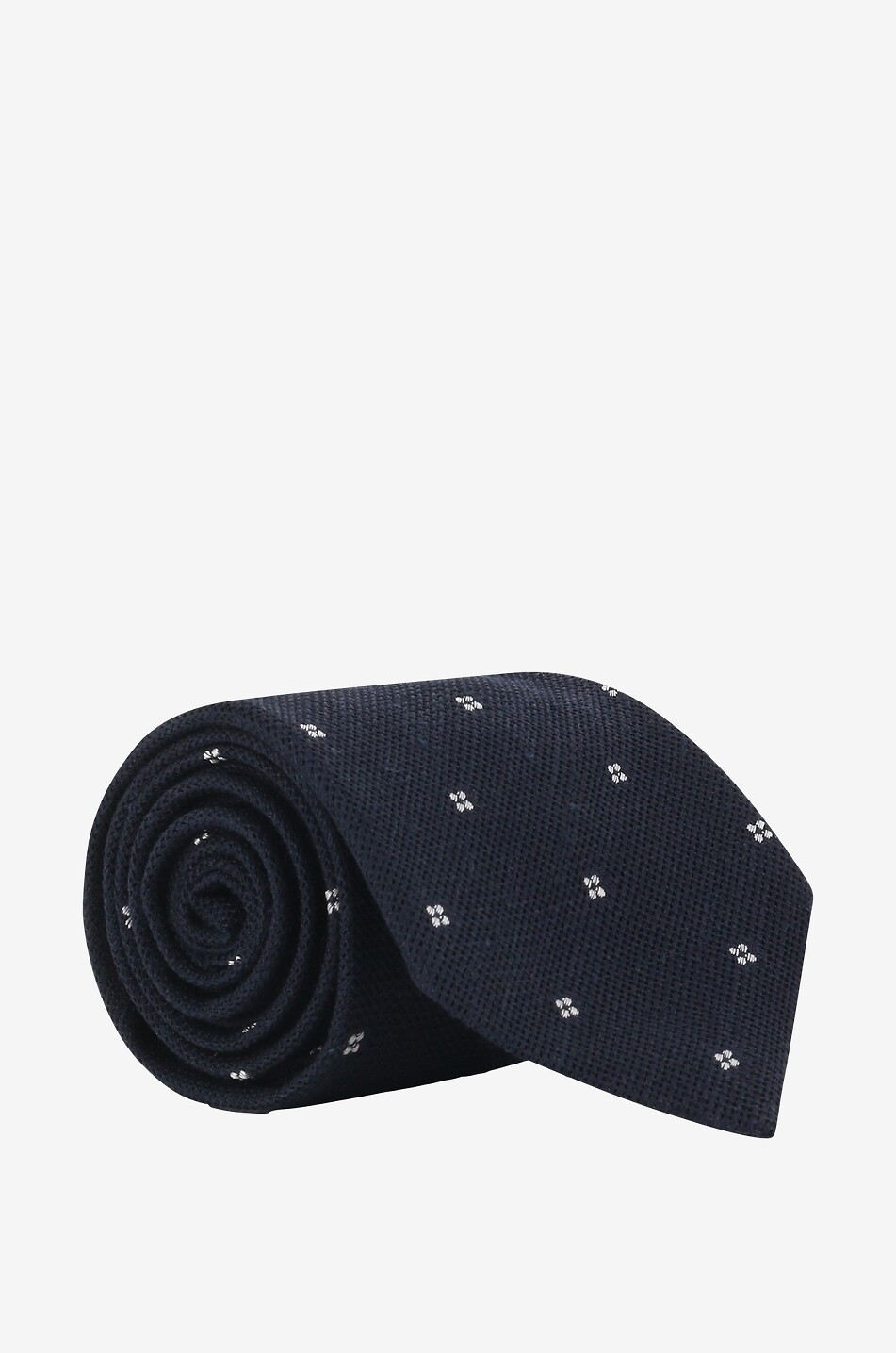 BIGI CRAVATTE Cravate en lin et soie Volga Homme BLEU FONCE 1