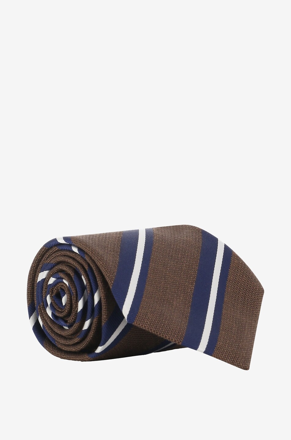 BIGI CRAVATTE Cravate en soie et lin Arno Homme MARRON MOYEN 1