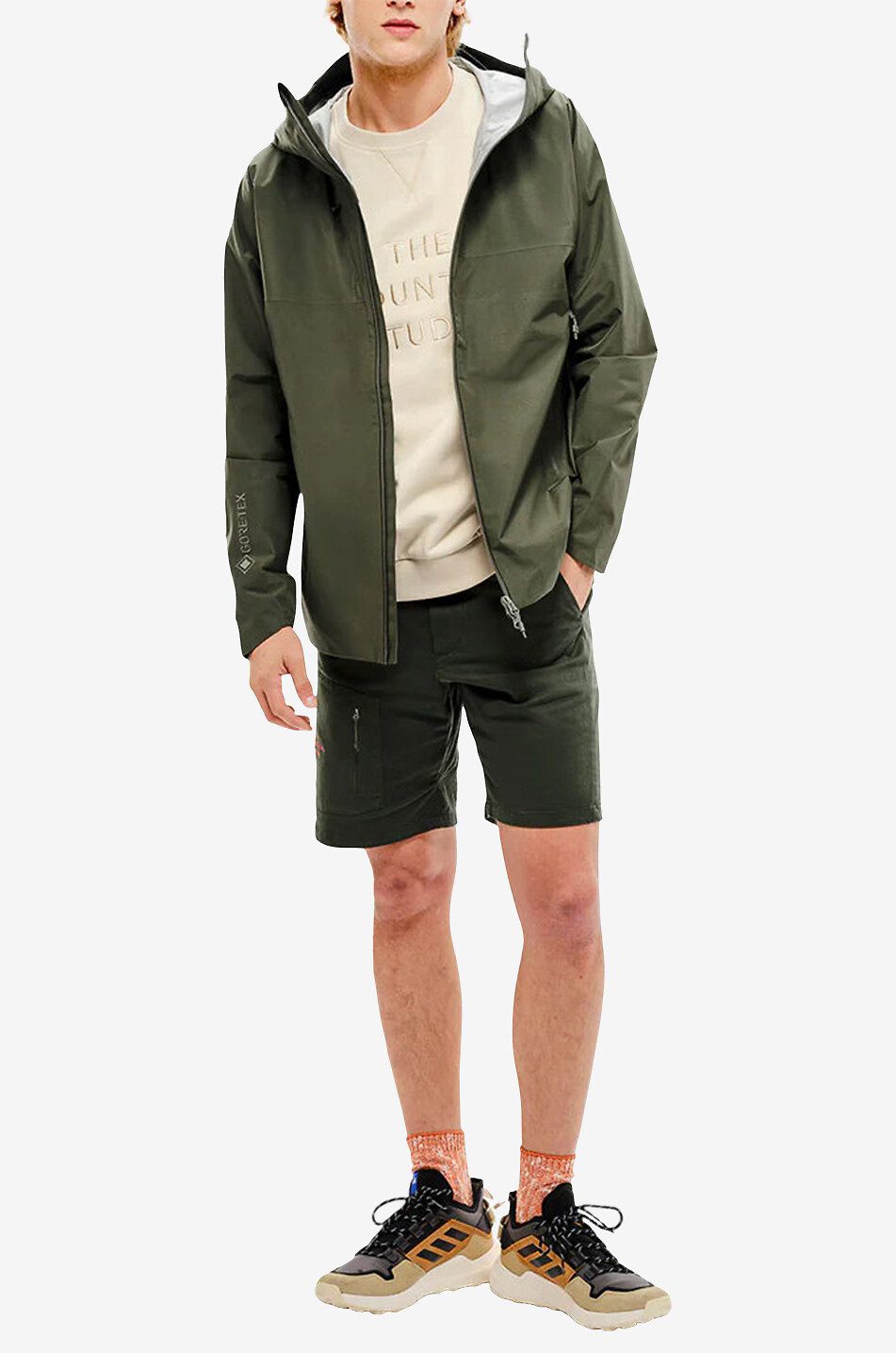 THE MOUNTAIN STUDIO Veste de pluie à capuche en Gore-Tex Z-4 PL Homme VERT FONCÉ 3