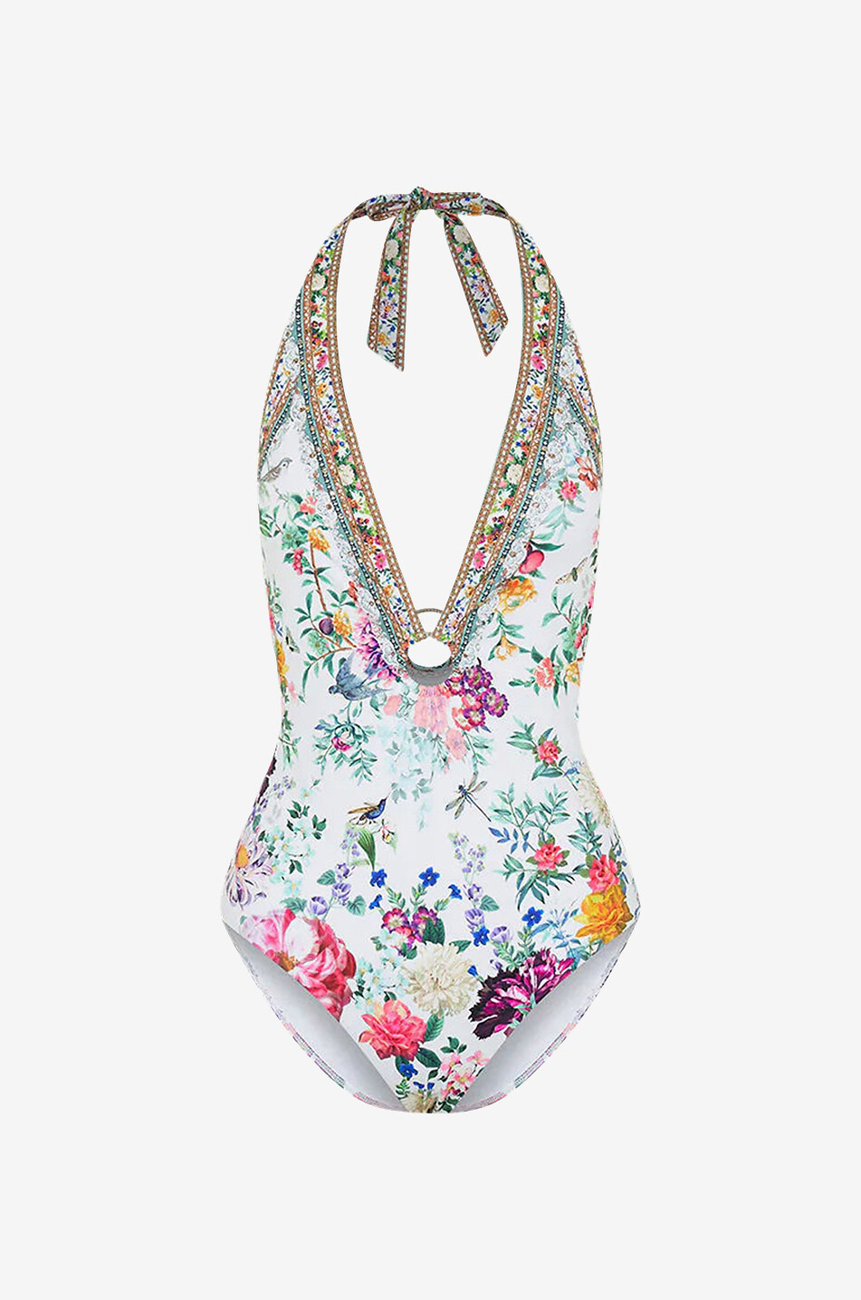 Neckholder-Badeanzug Plumes and Parterres