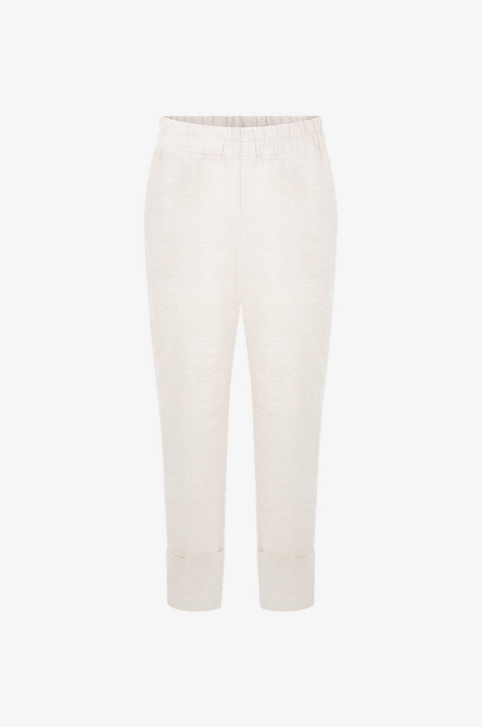 Slouchy Sparkling linen canvas trousers with waistband tucks