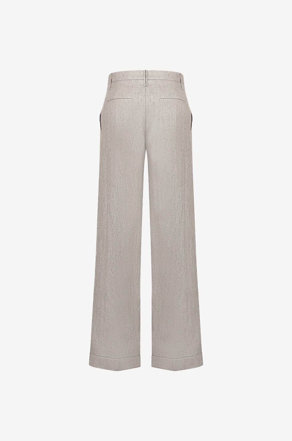 Glitzernde Leinentwillhose Loose Flared Monile